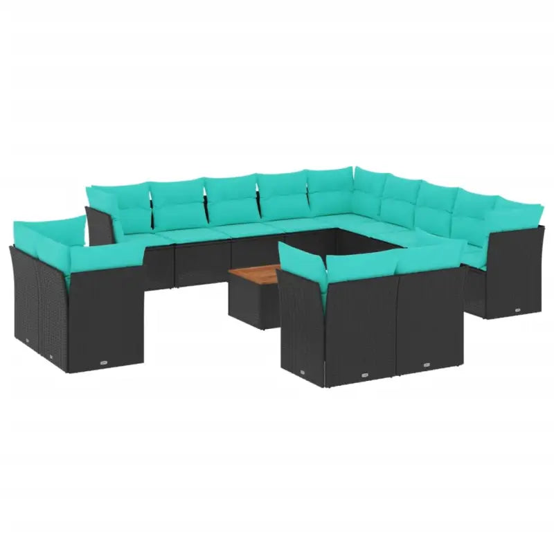 Loungebank van poly rattan met gepoedercoat staal afmetingen voor tuin en terras - Tuinsets