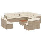 Loungebank van poly rattan met gepoedercoat staal en afmetingen naar keuze - Tuinsets