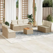 Loungebank van poly rattan met gepoedercoat staal voor tuin en terras - Tuinsets