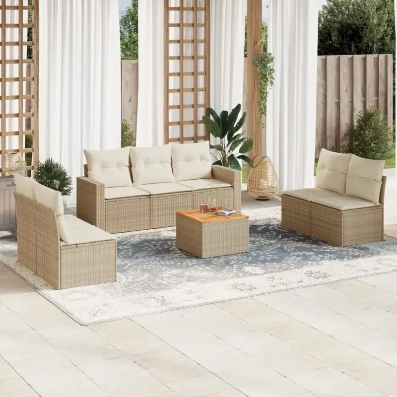 Loungebank van poly rattan met gepoedercoat staal voor tuin en terras - Tuinsets