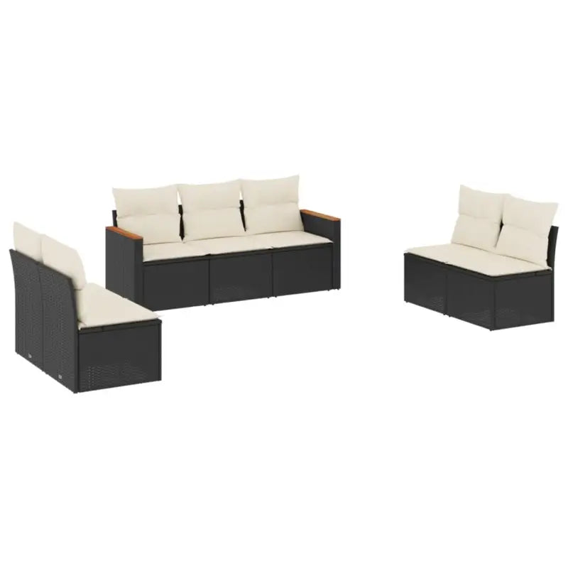Loungebank van poly rattan met waterdichte tas voor tuinvermaak - Tuinsets