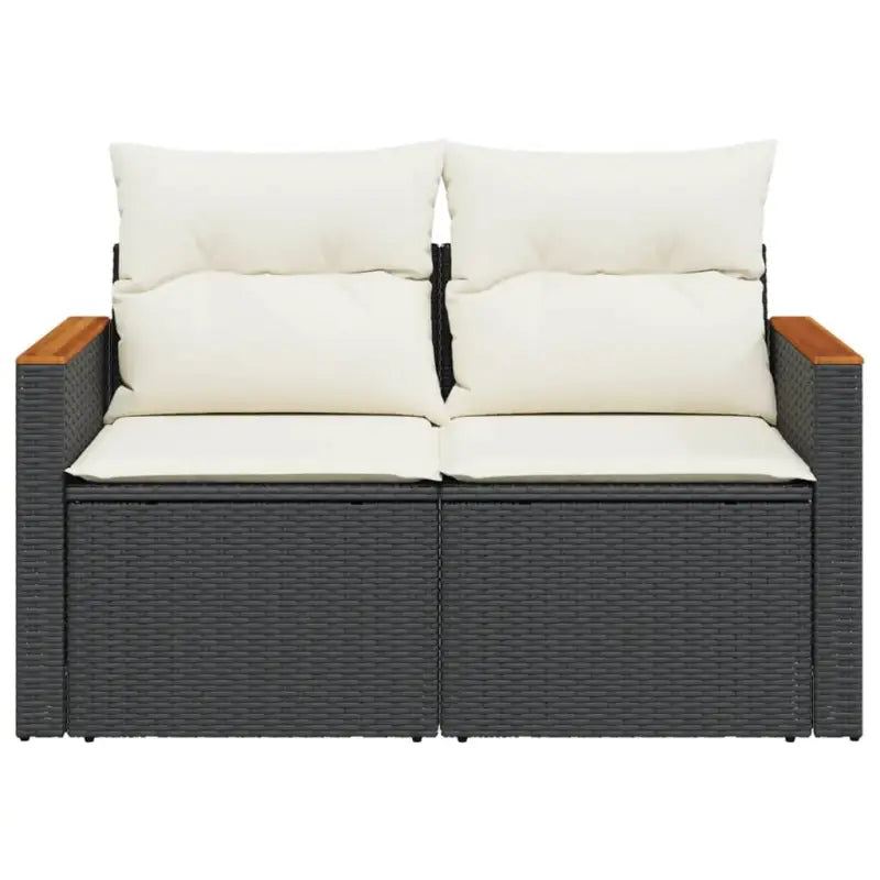 Loungebank van poly rattan met waterdichte zak voor comfortabele zitervaring - Loungebanken
