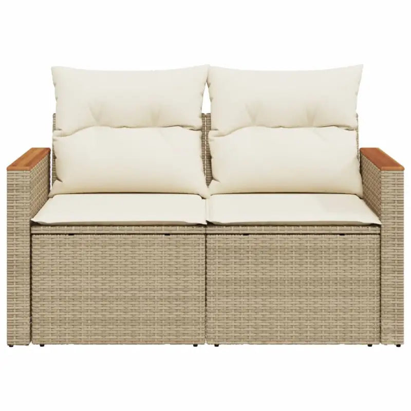Loungebank van poly rattan met waterdichte zak voor comfortabele zitervaring - Loungebanken