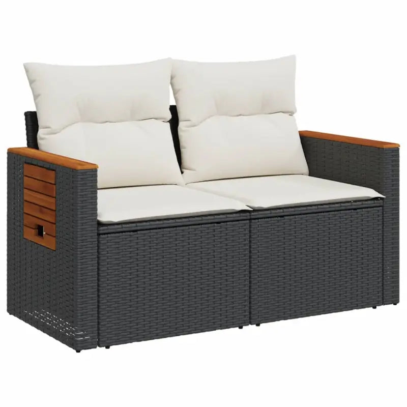 Loungebank van poly rattan met waterdichte zak voor comfortabele zitervaring - Loungebanken
