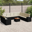 Loungebank van zwart gepoedercoat staal met comfortabele afmetingen - Tuinsets