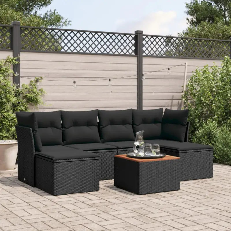 Loungebank van zwart gepoedercoat staal voor terras en tuin - Zwart - Tuinsets