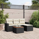 Loungebank van zwart materiaal met gepoedercoat staal en goede afmetingen - Tuinsets