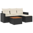Loungebank van zwart materiaal met gepoedercoat staal en goede afmetingen - Tuinsets