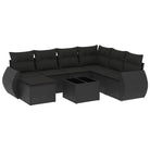 Loungebank van zwart materiaal met waterdichte tas en gepoedercoat staal - Tuinsets