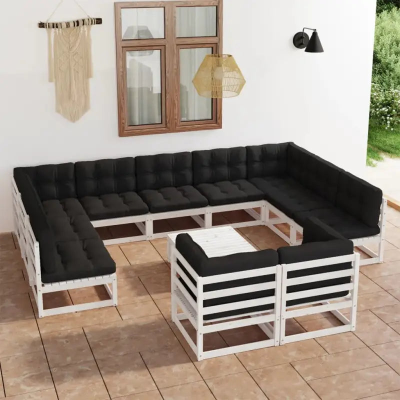 Loungebank voor buiten genieten en ontspannen - Wit / Ja - Tuinsets