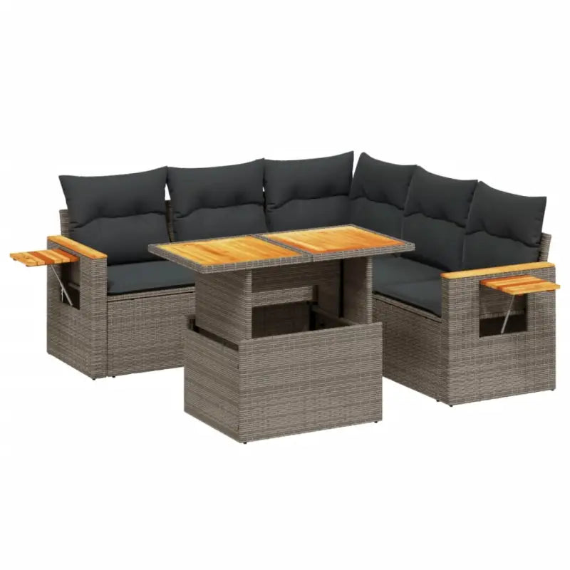 Loungebank voor buiten met grijs materiaal en gepoedercoat staal - Tuinsets