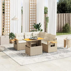 Loungebank voor buiten met grijs materiaal en gepoedercoat staal - beige en crèmekleurig - Tuinsets