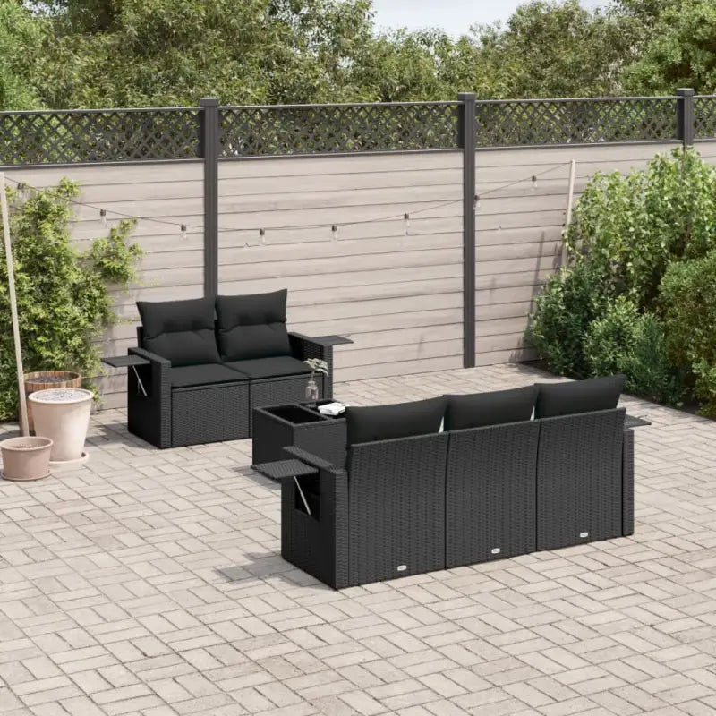 Loungebank voor buiten met waterdichte tas en beige materiaal - Zwart - Tuinsets