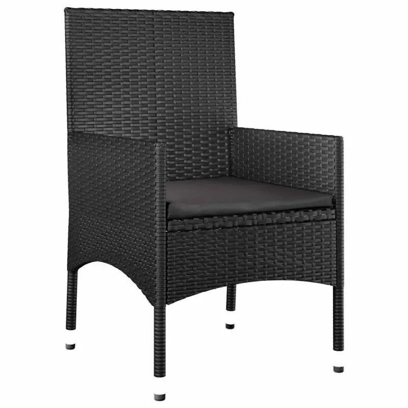 Loungebank voor buiten met zwart materiaal en gepoedercoat staal - Tuinsets