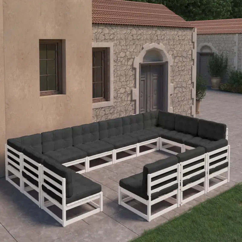 Loungebank voor in de tuin om te ontspannen en samen te genieten - Wit / Ja - Tuinsets