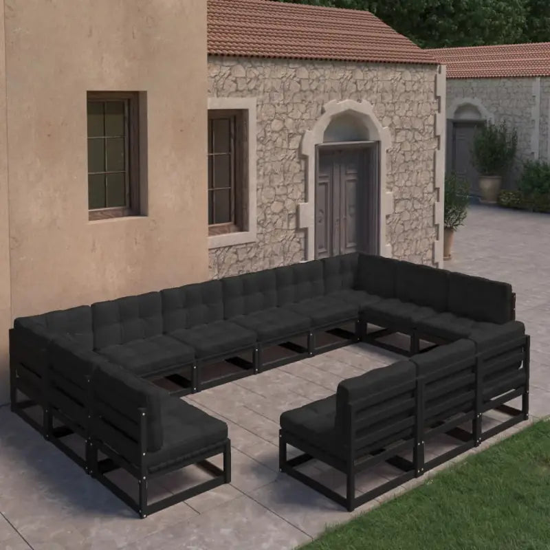 Loungebank voor in de tuin om te ontspannen en samen te genieten - Zwart / Ja - Tuinsets