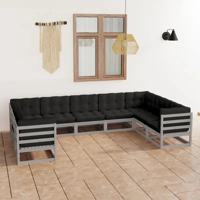 Loungebank voor in de tuin om te ontspannen en te socializen - Grijs / Ja - Tuinsets