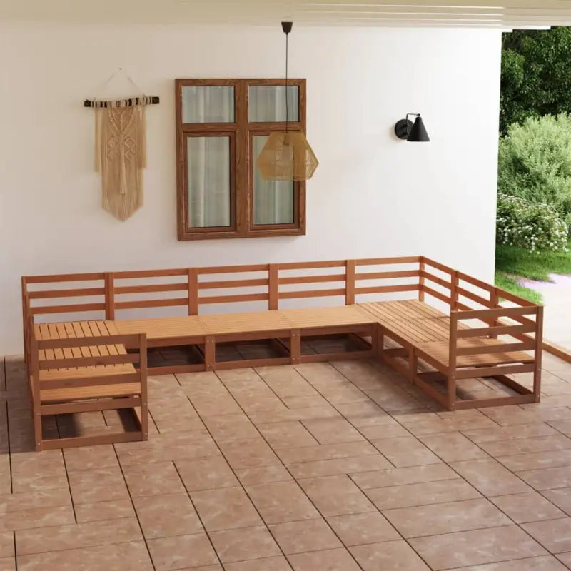 Loungebank voor in de tuin om te ontspannen en te socializen - Honingbruin / Nee - Tuinsets