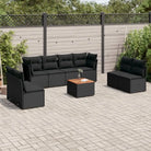 Loungebank voor tuin in zwart materiaal met waterdichte tas en gepoedercoat staal - Zwart - Tuinsets