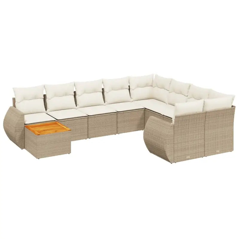 Loungebank voor tuin met beige materiaal en gepoedercoat staal - Tuinsets