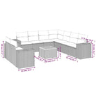 Loungebank voor tuin met beige materiaal en gepoedercoat staal - Tuinsets