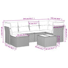 Loungebank voor tuin met beige materiaal en gepoedercoat staal - Tuinsets