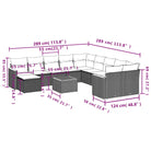 Loungebank voor tuin met beige materiaal en gepoedercoat staal - Tuinsets