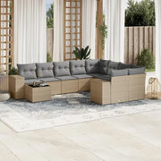 Loungebank voor tuin met beige materiaal en gepoedercoat staal afmetingen - Tuinsets