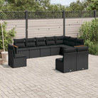 Loungebank voor tuin met beige materiaal en gepoedercoat staal - Zwart / Zonder tafel - Tuinsets