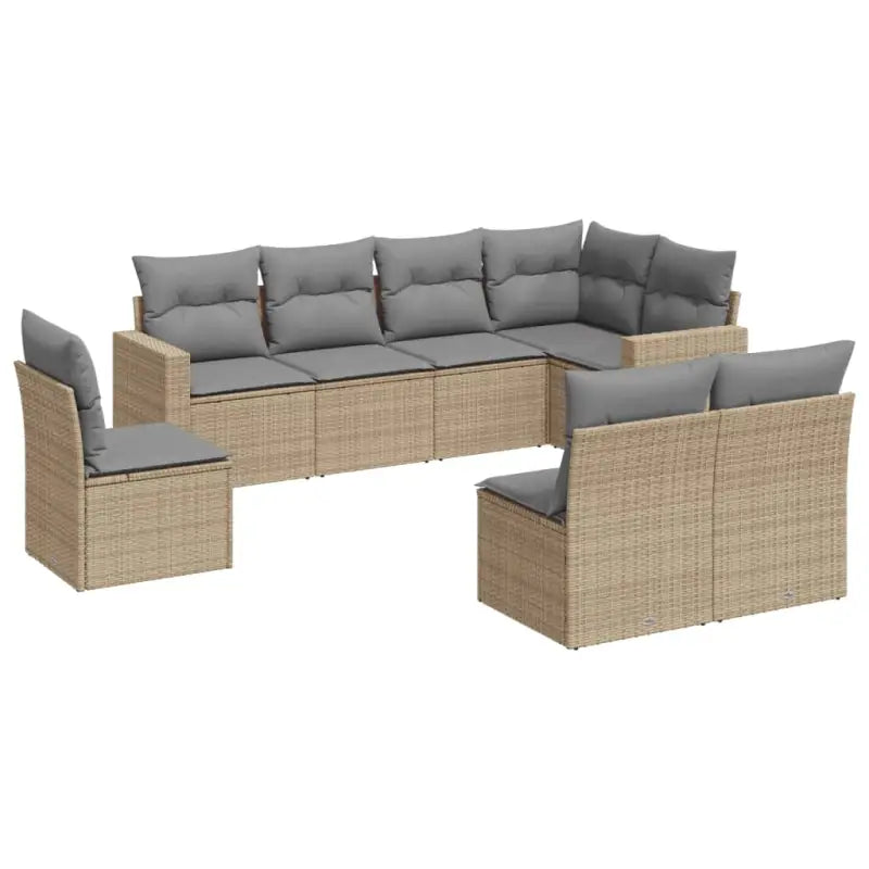 Loungebank voor tuin met gepoedercoat staal en beige materiaal - Tuinsets