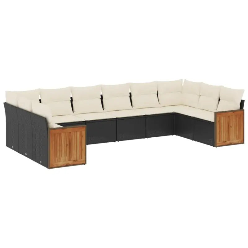 Loungebank voor tuin met gepoedercoat staal en zwart materiaal - Tuinsets