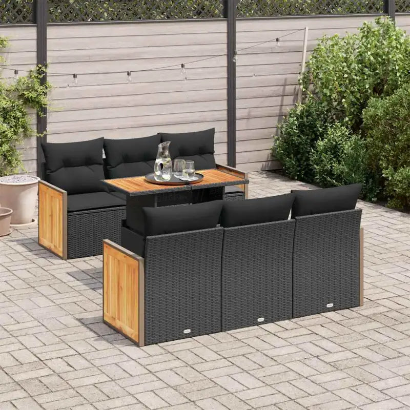 Loungebank voor tuin met gepoedercoated staal en waterdichte tas - Zwart - Tuinsets