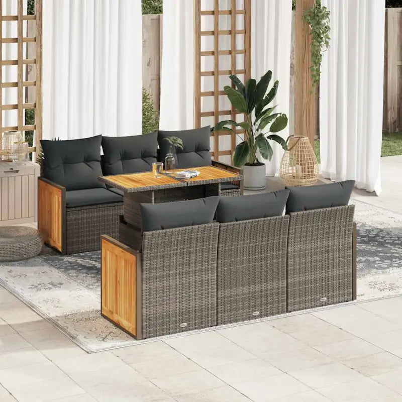 Loungebank voor tuin met gepoedercoated staal en waterdichte tas - Grijs - Tuinsets