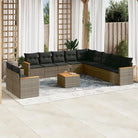 Loungebank voor tuin met grijs materiaal en gepoedercoat staal - Tuinsets