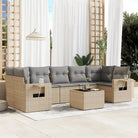 Loungebank voor tuin met waterdichte tas en beige materiaal - Beige en grijs - Tuinsets