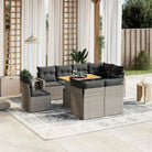 Loungebank voor tuin met waterdichte tas en grijs gepoedercoat staal - grijs en donkergrijs / 5x hoek + 3x midden