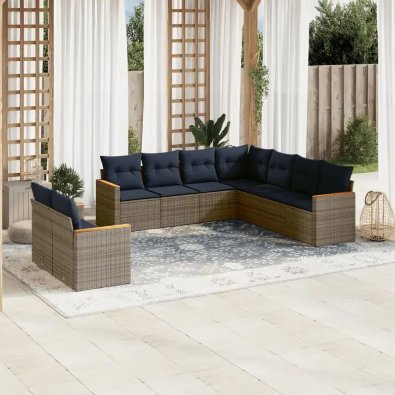 Loungebank voor tuin met waterdichte tas en grijs gepoedercoat staal - Tuinsets