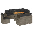 Loungebank voor tuin met waterdichte tas en grijs gepoedercoat staal - Tuinsets