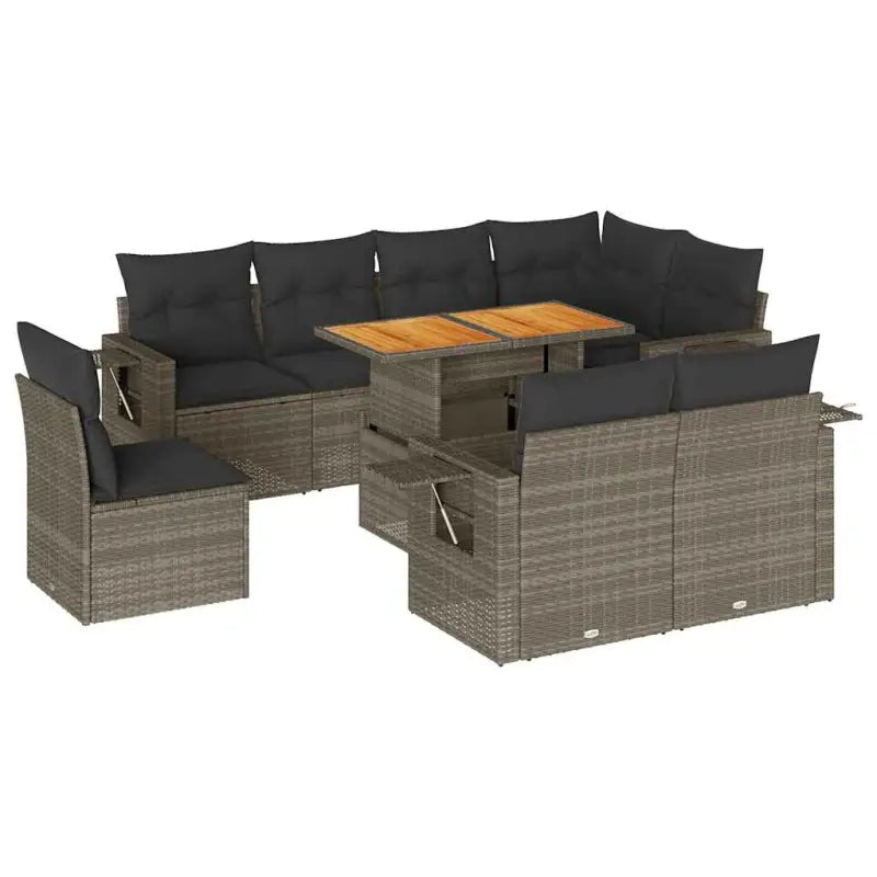Loungebank voor tuin met waterdichte tas en grijs gepoedercoat staal - Tuinsets