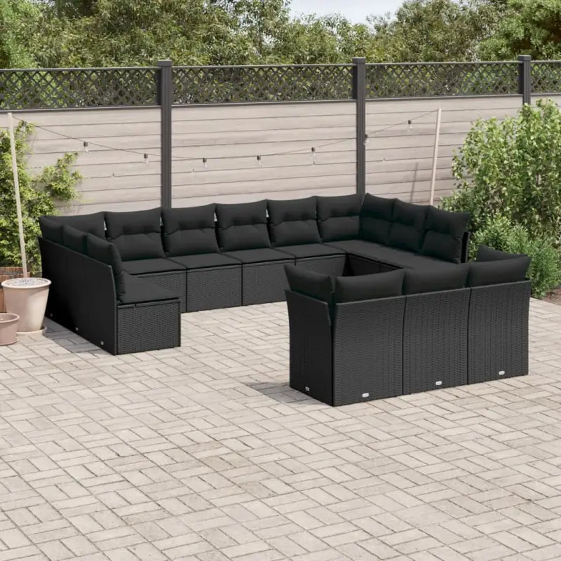 Loungebank voor tuin met waterdichte tas en zwart materiaal - Zwart / Zonder tafel - Tuinsets