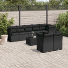 Loungebank voor tuin met waterdichte tas in zwart gepoedercoat staal - Zwart / Met tafel - Tuinsets