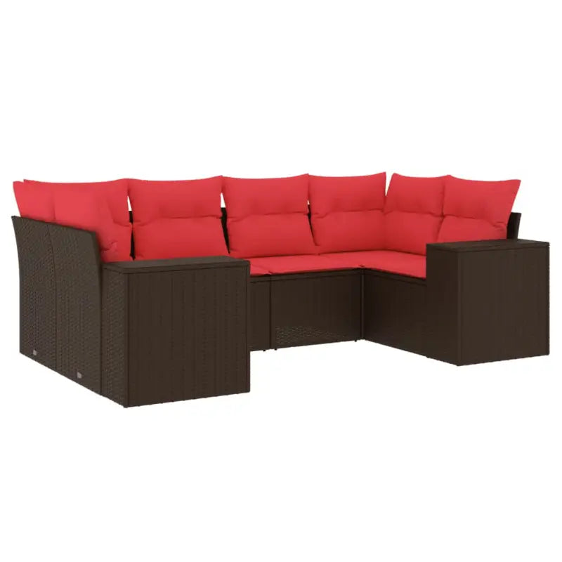 Loungebank voor tuin met waterdichte zak en bruin gepoedercoat staal - Bruin - Tuinsets