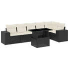 Loungebank voor tuin met zwart materiaal en gepoedercoat staal - Tuinsets