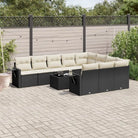 Loungebank voor tuin met zwart materiaal en gepoedercoat staal afmetingen - Tuinsets
