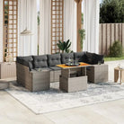 Loungebank voor tuin met zwart materiaal en gepoedercoat staal - Grijs / zonder opbergruimte - Tuinsets