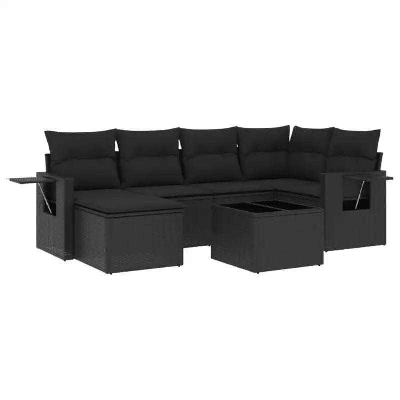 Loungebank voor tuin met zwart materiaal en waterdichte tas - Tuinsets