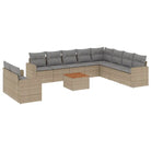 Loungebank voor tuin of terras in gemengd beige materiaal - Tuinsets