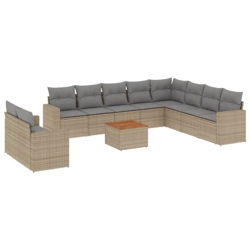 Loungebank voor tuin of terras in gemengd beige materiaal - Tuinsets