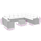 Loungebank voor tuin of terras in grijs materiaal en gepoedercoat staal - Tuinsets