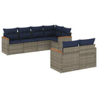Loungebank voor tuin of terras in grijs materiaal met waterdichte tas - grijs en marineblauw - Tuinsets